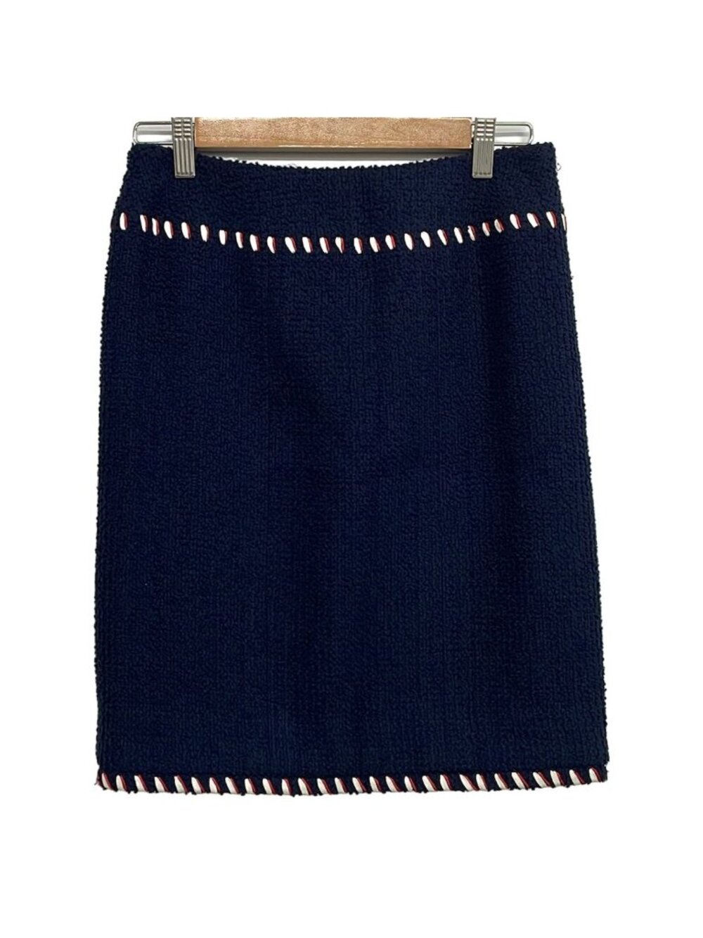Chanel Skirt S Dark Navy Knee-length
